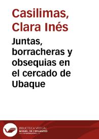 Portada:Juntas, borracheras y obsequias en el cercado de Ubaque