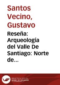 Portada:Reseña: Arqueología del Valle De Santiago: Norte de Colombia