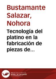 Portada:Tecnología del platino en la fabricación de piezas de orfebrería precolombina