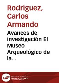 Portada:Avances de investigación El Museo Arqueológico de la Universidad del Valle: 30 años de investigación, docencia y extensión:Un poco de historia