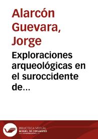 Portada:Exploraciones arqueológicas en el suroccidente de Cundinamarca