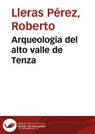 Portada:Arqueología del alto valle de Tenza