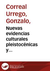 Portada:Nuevas evidencias culturales pleistocénicas y megafauna en Colombia