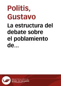 Portada:La estructura del debate sobre el poblamiento de América