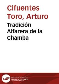 Portada:Tradición Alfarera de la Chamba