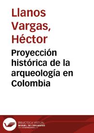 Portada:Proyección histórica de la arqueología en Colombia