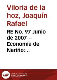 Portada:RE No. 97 Junio de 2007 -- Economía de Nariño: ruralidad y aislamiento geográfico