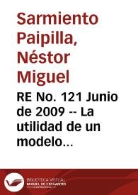 Portada:RE No. 121 Junio de 2009 -- La utilidad de un modelo de demanda laboral para los bancos centrales