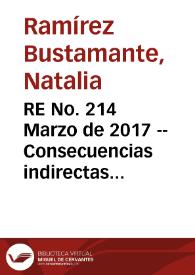 Portada:RE No. 214 Marzo de 2017 -- Consecuencias indirectas de la legislación sobre licencias de maternidad en Colombia