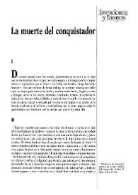 Portada:La muerte del conquistador / Eduardo Tijeras