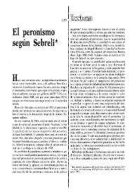 Portada:El peronismo según Sebreli / Javier Franzé
