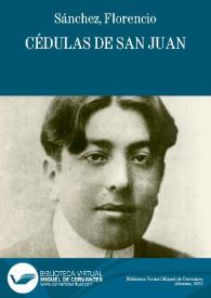 Portada:Cédulas de San Juan / Florencio Sánchez