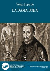 Portada:La dama boba / Lope de Vega; edición Alonso Zamora Vicente