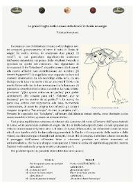 Portada:Le grandi foglie della Luna e della Morte in "Bodas de sangre" / Valeria Scorpioni