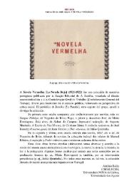 Portada:A Novela Vermelha [La Novela Roja] (1921-1922) [Semblanza] / António Baião