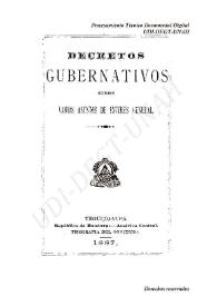 Portada:Decretos gubernativos sobre varios asuntos de interés general