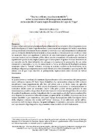 Portada:"Soy turco firme, roca incontrastable": sobre la conversión del protagonista musulmán en la comedia "El santo negro Rosambuco" de Lope de Vega / Benedetta Belloni