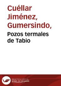 Portada:Pozos termales de Tabio