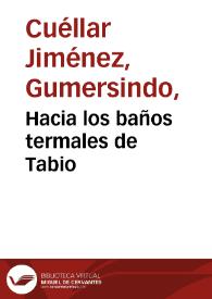 Portada:Hacia los baños termales de Tabio