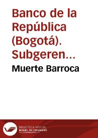 Portada:Muerte Barroca