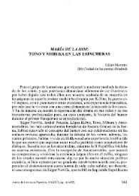 Portada:María de la Hoz: Tono y Mihura en las trincheras / Julián Moreiro