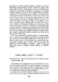Portada:Libros sobre Lorca y Guillén / Raúl Chávarri