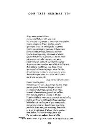 Portada:Con tres heridas yo / Antonio Hernández