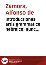 Portada:Introductiones artis grammatice hebraice: nunc recenter edite