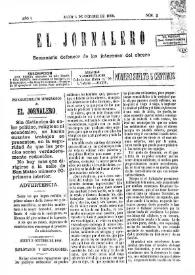Portada:Año 1, núm. 3,  5 de octubre de 1889