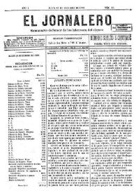 Portada:Año 1, núm. 15, 28 de diciembre de 1889