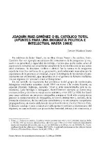 Portada:Joaquín Ruiz-Giménez o el católico total: apuntes para una biografía política e intelectual hasta 1963 / Javier Muñoz Soro
