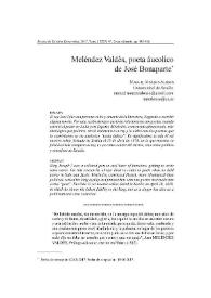Portada:Meléndez Valdés, poeta áulico de José Bonaparte / Manuel Moreno Alonso