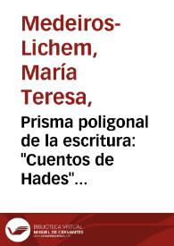 Portada:Prisma poligonal de la escritura: \"Cuentos de Hades\" de Luisa Valenzuela / María Teresa Medeiros-Lichem