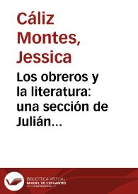 Portada:Los obreros y la literatura: una sección de Julián Zugazagoitia para \"La Gaceta Literaria\" / Jessica Cáliz Montes