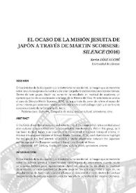 Portada:El ocaso de la misión jesuita de Japón a través de Martin Scorsese: "Silence" (2016) / Kevin Díaz Alché