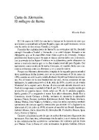 Portada:Carta de Alemania: \"El milagro de Berna\" / Ricardo Bada