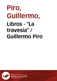 Portada:Libros - "La travesía" / Guillermo Piro