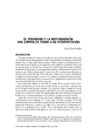 Portada:El peronismo y la historiografía: una disputa en torno a su interpretación / María José Malet
