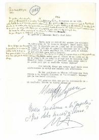 Portada:Carta de Manuel Altolaguirre a Camilo José Cela. México, 26 de noviembre de 1958