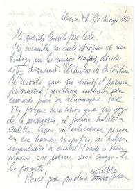Portada:Carta de Manuel Altolaguirre a Camilo José Cela. México, 20 de mayo de 1959