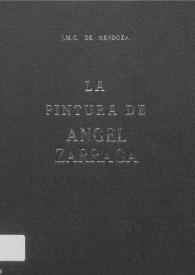 Portada:La pintura de Ángel Zárraga / por J. M. González de Mendoza