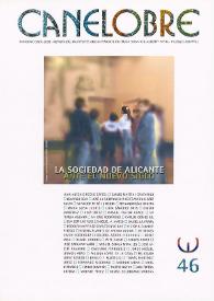 Portada:Canelobre, 46 (invierno 2001-2002). La sociedad de Alicante ante el nuevo siglo / director Jorge A. Soler Díaz, coordinador Juan Antonio Roche Cárcel