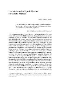 Portada:Los intelectuales Eça de Queirós y Fradique Mendes / Carlos Alberto Pasero