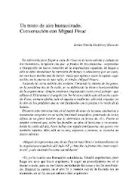 Portada:Un trozo de aire humanizado. Conversación con Miguel Fisac / Javier García-Gutiérrez Mosteiro