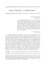 Portada:Manuel Machado y el Modernismo / Allen W. Phillips