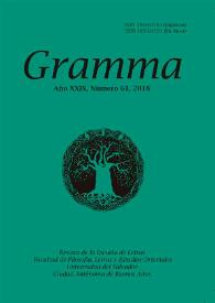 Portada:Año XXIX, número 61, 2018