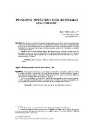 Portada:Principios implícitos y fuentes sociales del derecho / Juan Pablo Alonso