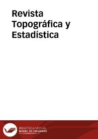 Portada: Revista Topográfica y Estadística