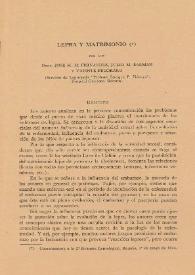 Portada:Lepra y matrimonio / por los Dres. José M. M. Fernández, Julio M. Barman, Vicente Pecoraro