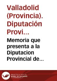 Portada:Memoria que presenta a la Diputacion Provincial de Valladolid la Comision nombrada por la misma para estudiar la Esposicion [sic] Internacional de Londres / por la comision nombrada al efecto, [formada por Juan Fernadez Rico, Tomás Villanueva y Laureano Melero]. Catalogo de los instrumentos y maquinas para la agricultura comprados por la Comision para la Diputacion Provincial de Valladolid.